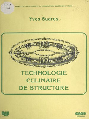 cover image of Technologie culinaire de structure